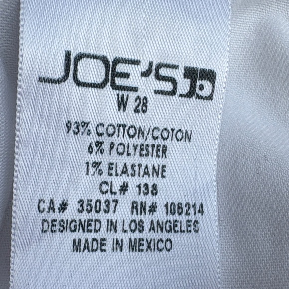 Joe's Jeans White Frayed Hem Distressed Jean Shorts - Picture 4 of 6